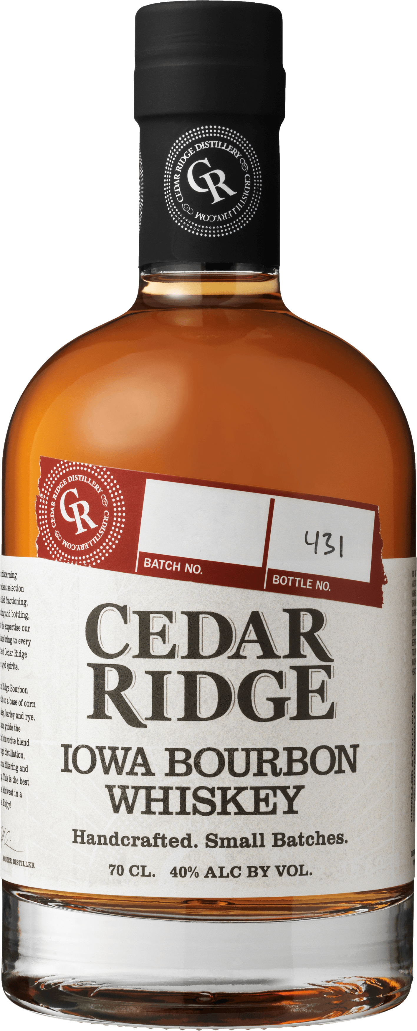 Cedar Ridge Iowa Bourbon Whiskey 40% 70 cl.