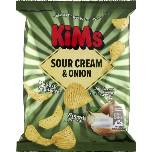 Kims Mini Sour Cream & Onion Chips 24x25 gr.