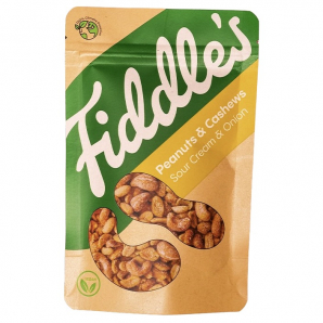Fiddle's Peanuts og Cashewnødder Med Sour Cream & Onion 70 gr.