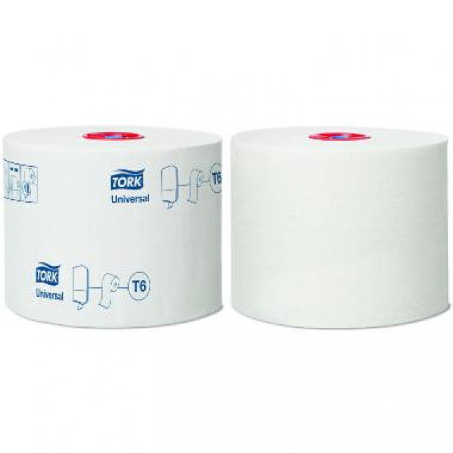 Toiletpapir Tork Universal T6 Mid-size 1-lag 135 m Hvid 27 rl.