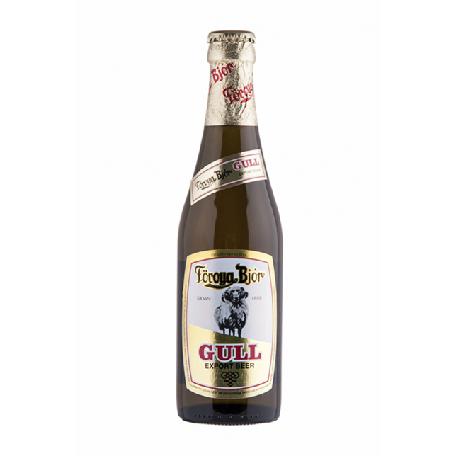 Föroya Bjór Gull Lager 5,8% 33 cl. (flaske) - MHT 02-10-2022