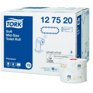 Toiletpapir Tork Premium T6 Middelstor 2-lag 90 m. 27 stk.