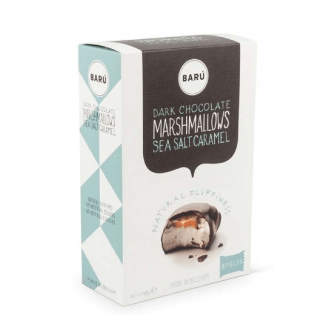 Barú Marshmallows Dark Choc Sea Salt Caramel 8 stk. 120 gr.