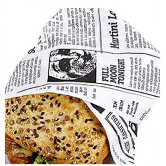 Sandwichpapir Old News 37x50 cm. 1000 stk.
