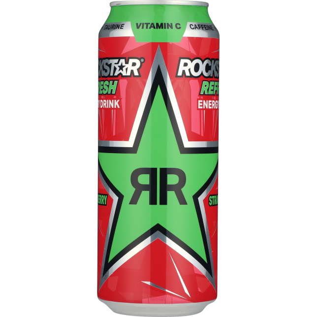 Rockstar Energy Refresh Strawberry/Lime Energidrik 12x50 cl. (dåse)