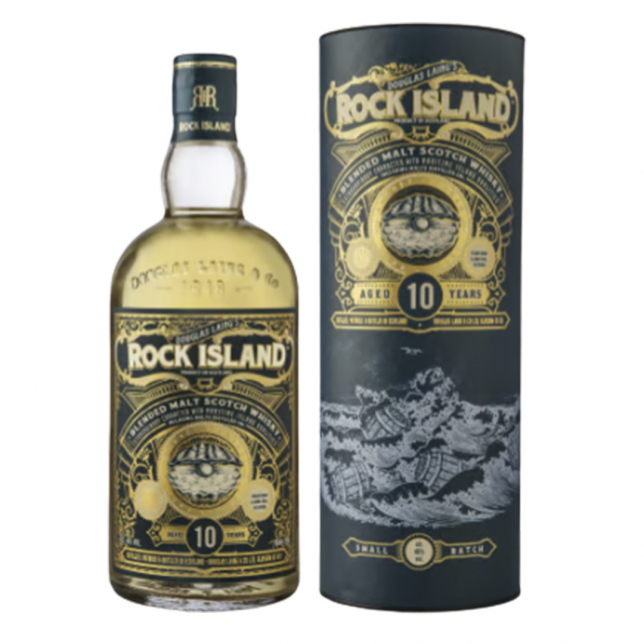 Douglas Laing's Rock Island 10 År Scotch Blended Whisky 46% 70 cl. (Gaveæske)