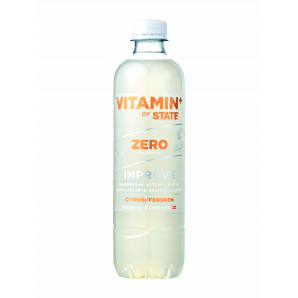 STATE Vitamin+ Improve Citrus/Fersken Sukkerfri 50 cl. (PET-flaske)