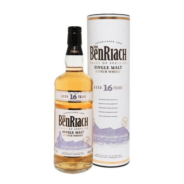 BenRiach Single Malt Whisky 16 års 40% 70 cl. (Gaveæske)