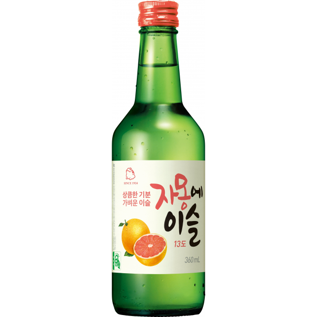 Jinro Chamisul Grape Fruit Soju 13% 36 cl.
