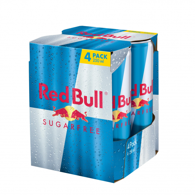 Red Bull Sugarfree Energidrik 4x25 cl. (dåse)
