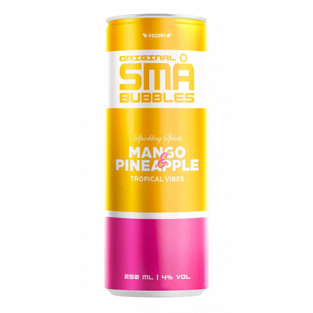 SMÅ Bubbles Mango & Pineapple 4% 24x25 cl. (dåse)