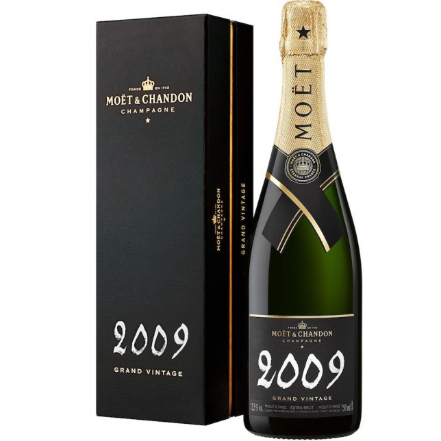 Moët & Chandon Grand Vintage 2009 Extra Brut Champagne 12,5% 75 cl. (Gaveæske)