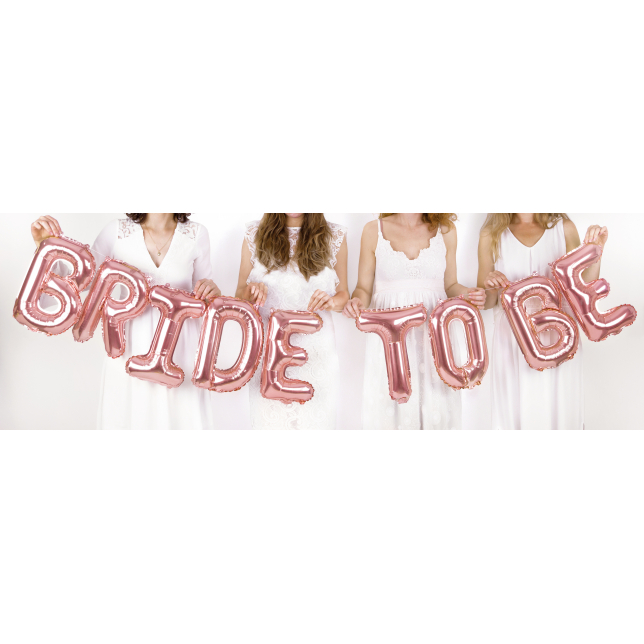Rosaguld "Bride To Be" Folieballon 1 stk.