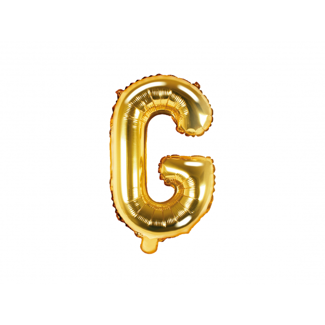 Guld "G" Ballon 35 cm. 1 stk.