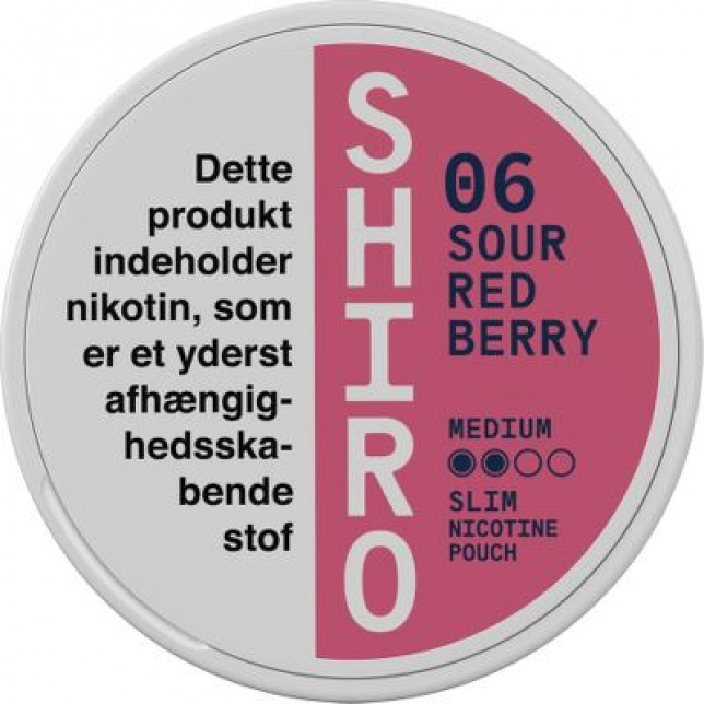 Shiro Sour Red Berry Medium Slim Nikotinposer 5 stk.