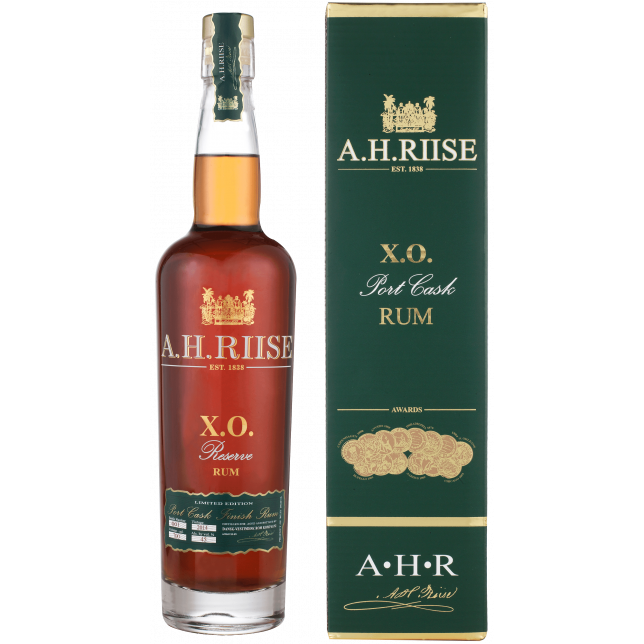 A.H. Riise Port Cask Finish Rum Reserve Rom 45% 70 cl. (Gaveæske)