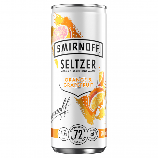 Smirnoff Orange & Grapefruit Seltzer 4,7% 25 cl. (dåse)
