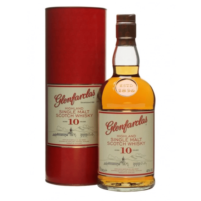 Glenfarclas 10 Års Single Malt Scotch Whisky 40% 70 cl. (Gaveæske)