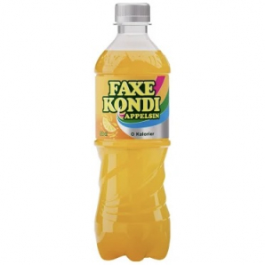 Faxe Kondi Appelsin 0 Kalorier 24x50 cl. (PET-flaske)