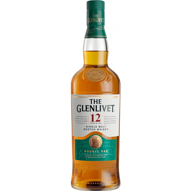 The Glenlivet 12 Års Double Oak Single Malt Scotch Whisky 40% 70 cl.