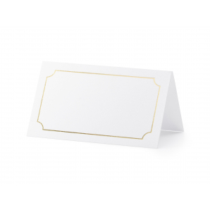 Hvide & Guld Bordkort 10 stk.