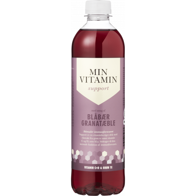 Min Vitamin Support Blåbær og Granatæble 12x50 cl. (PET-flaske)
