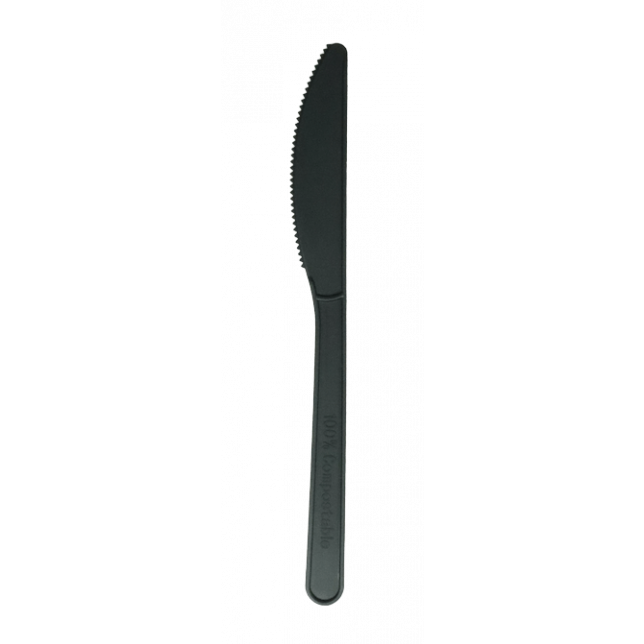 Kniv Sort 100% Compostable 16,5 cm. 50 stk.
