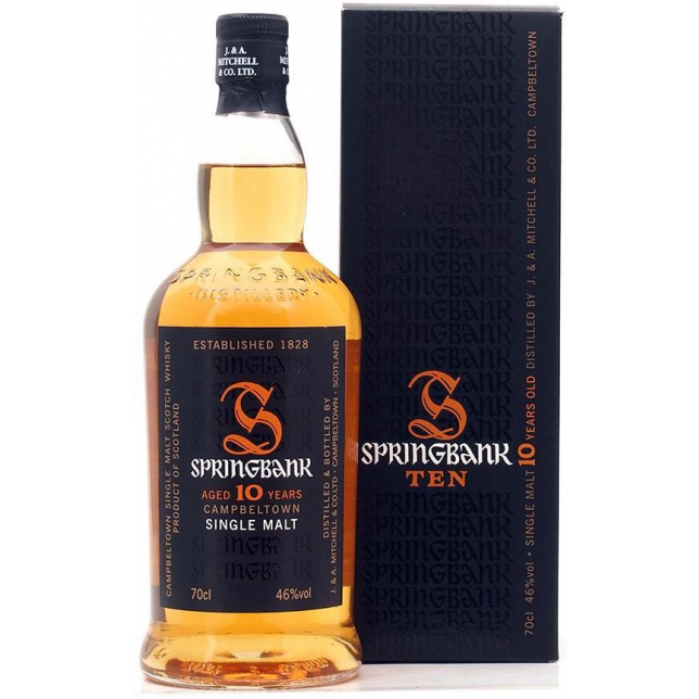 Springbank 10 års Single Malt Scotch Whisky 46% 70 cl. (Gaveæske)