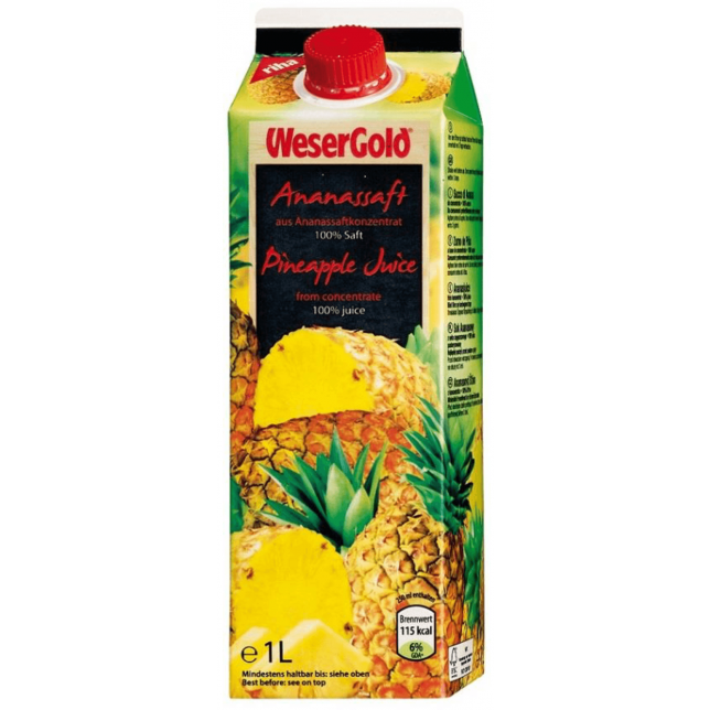 Wesergold Ananas Juice 8x100 cl. 