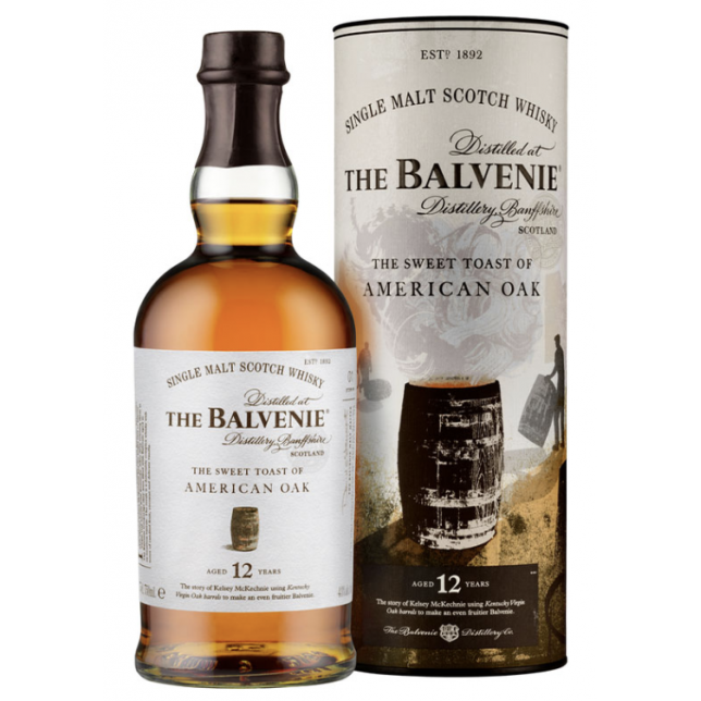 The Balvenie American Oak 12 Års Single Malt Scotch Whisky 43% 70 cl. (Gaveæske)