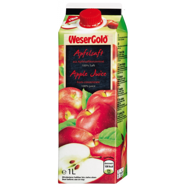 Wesergold Æble Juice 8x100 cl.