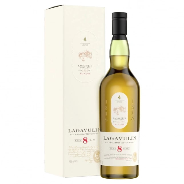 Lagavulin 8 Års Islay Single Malt Scotch Whisky 48% 70 cl. (Gaveæske)