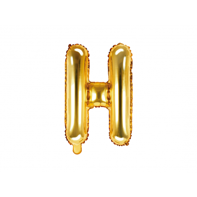 Guld "H" Ballon 1 stk.