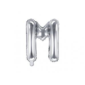 Sølv "M" Ballon 1 stk.
