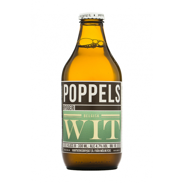 Poppels Organic Belgisk Wit Hvedeøl 4,7% 33 cl. (flaske)