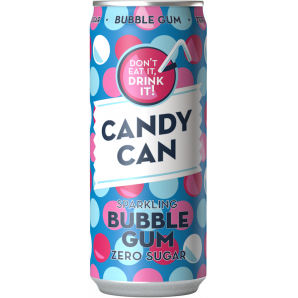 Candy Can Sparkling Bubblegum Sukkerfri Sodavand 33 cl. (dåse)