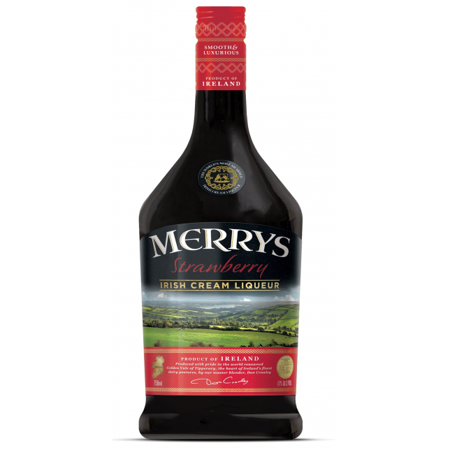 Merrys Strawberry Irish Cream Likør 17% 70 cl.