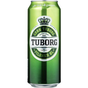 Tuborg Grøn Pilsner 4,6% 24x50 cl. (dåse)