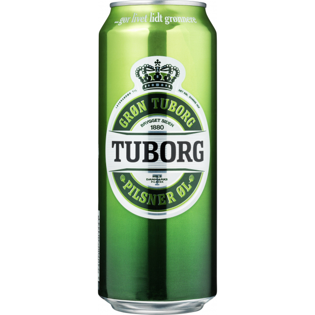 Tuborg Grøn Pilsner 4,6% 24x50 cl. (dåse)