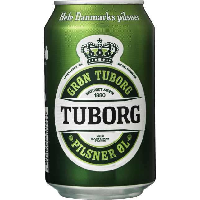 Tuborg Grøn Pilsner 4,6% 24x33 cl. (dåse)
