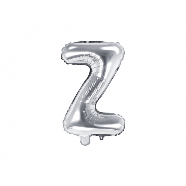 Sølv "Z" Ballon 35 cm. 1 stk.