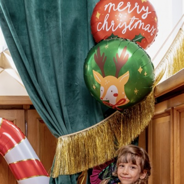 "Merry Christmas" Folieballon 35 cm. 1 stk.