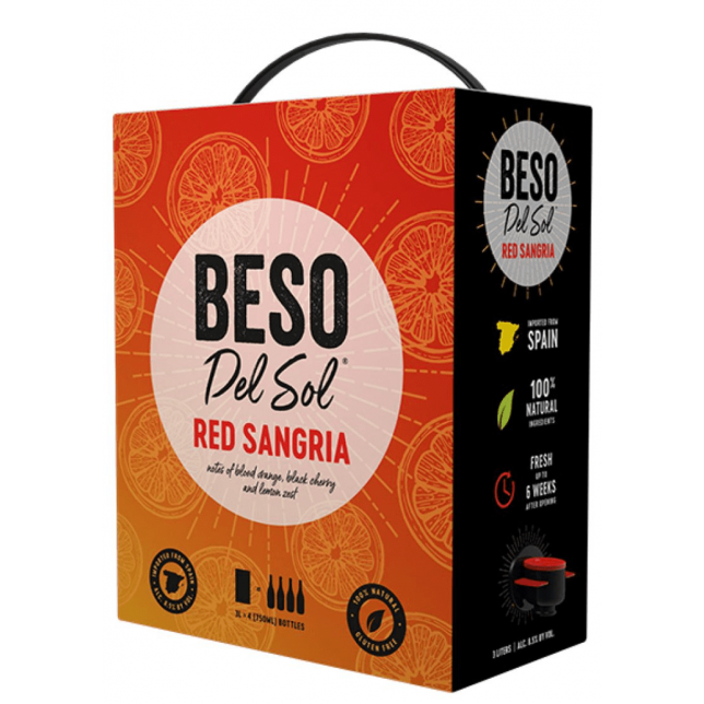 Beso Del Sol Sangria Rød Premium 8,5% 300 cl.