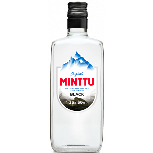 Minttu Black Shot 35% 50cl.