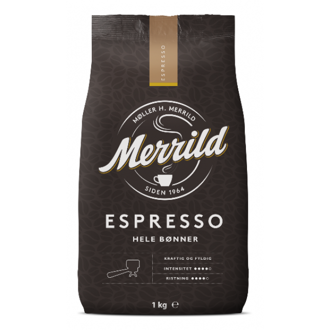 Merrild Espresso 1.000 gr. (hele bønner)