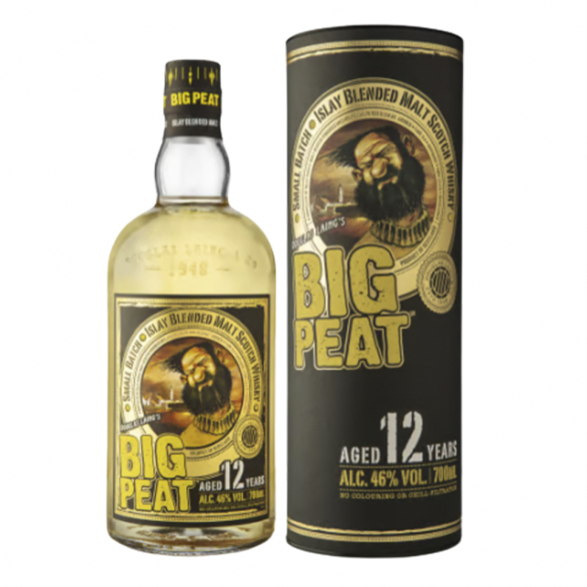 Douglas Laing's Big Peat 12 År Scotch Blended Whisky 46% 70 cl. (Gaveæske)