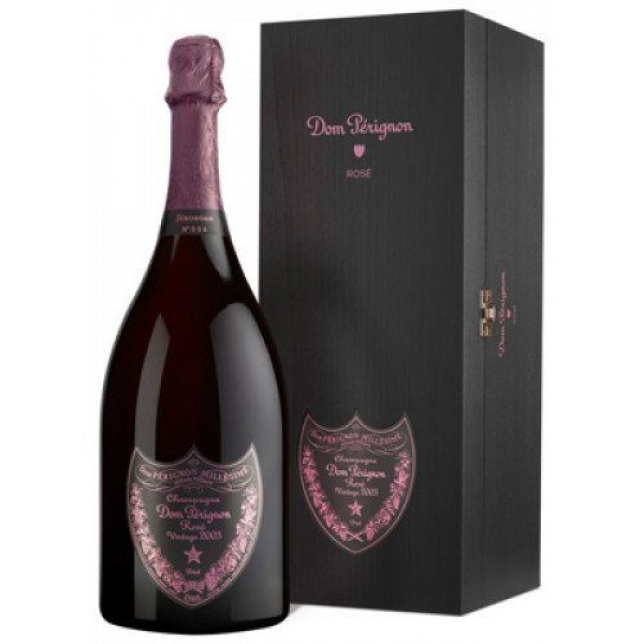 Dom Pérignon Rosé 2003 Brut Champagne 12,5% 3 L. (Jeroboam) (Trækasse)