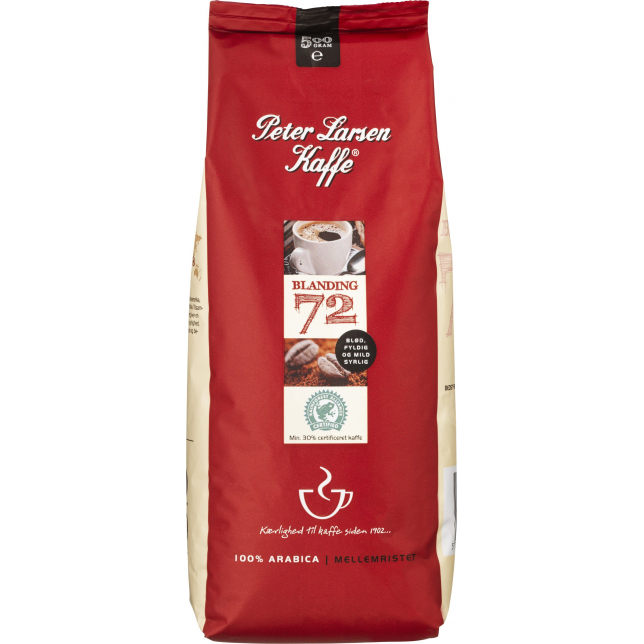 Peter Larsen Kaffe Blanding 72 500 gr. (malet kaffe)