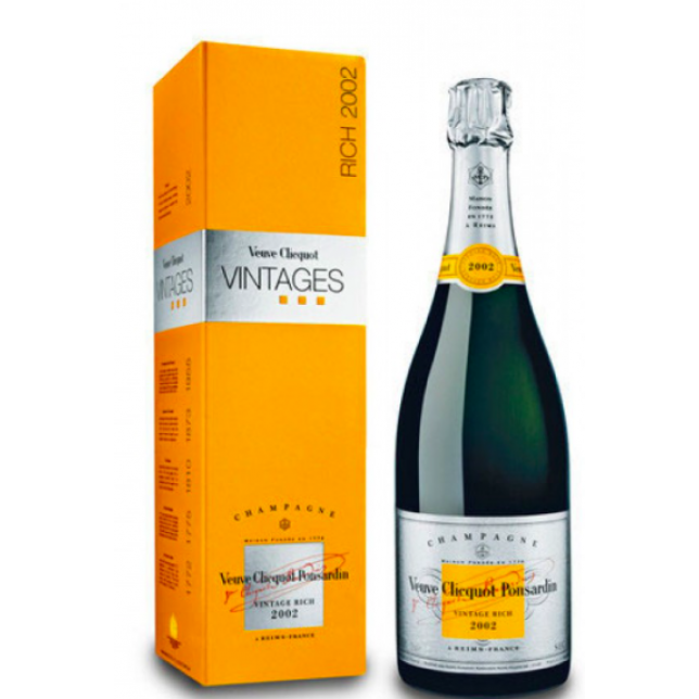 Veuve Clicquot Vintage Rich 2002 Sec Champagne 12% 75 cl. (Gaveæske)