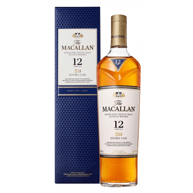 Macallan Double Cask 12 års Highland Single Malt Scotch Whisky 40% 70 cl. (Gaveæske)